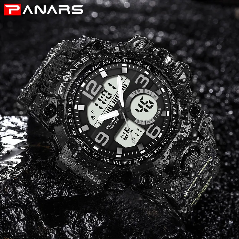 

PANARS Military Watches Men Top Brand Luxury Sports Waterproof LED Digital Watch Men's Wristwatches Clock Male Relogio Masculino