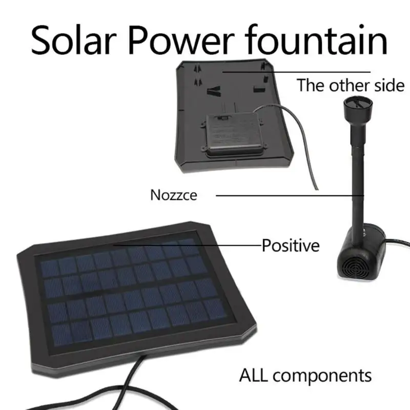 

7V Solar Fountain Solar Water Water Pump Panel for Fountain Pool Home Garden Fish Pond Pool Watering Kits for Fountain