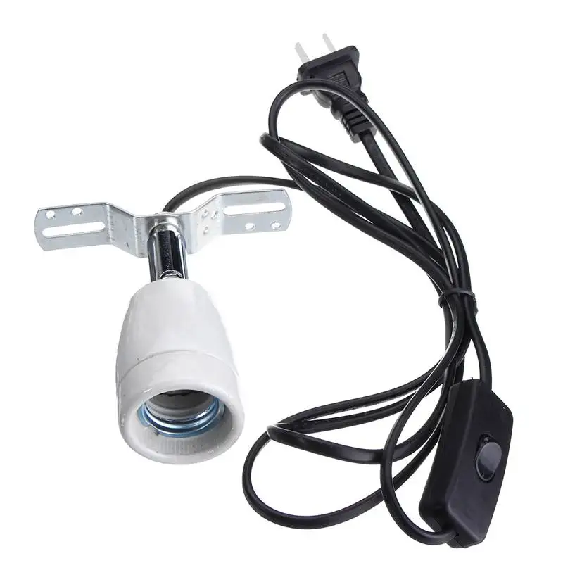 US Plug 400W Reptile Ceramic Heat Lamp Holder E27 Lamp Base UVA UVB