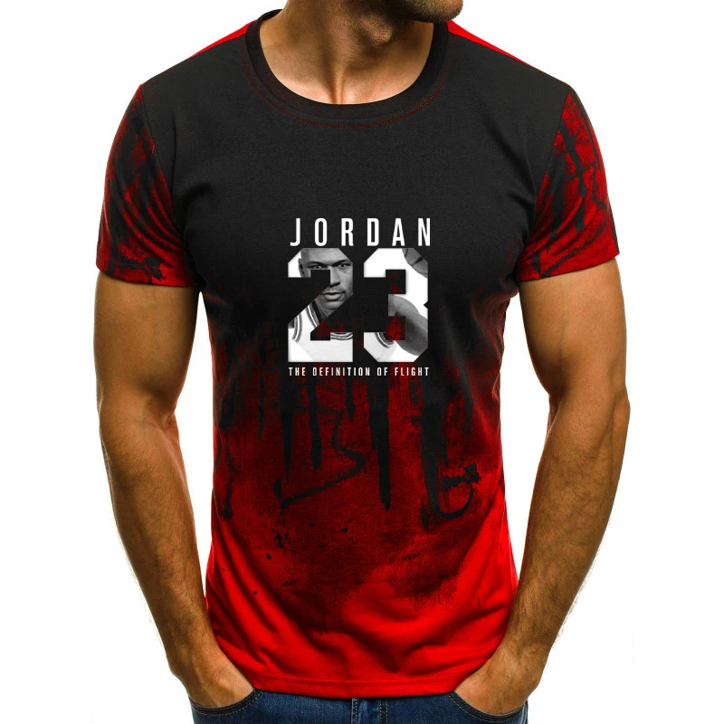 Новинка, летняя популярная мужская футболка Jordan 23, мужские камуфляжные футболки с круглым вырезом и модным принтом, 23 хип-хоп футболки, мужская одежда, повседневный Топ