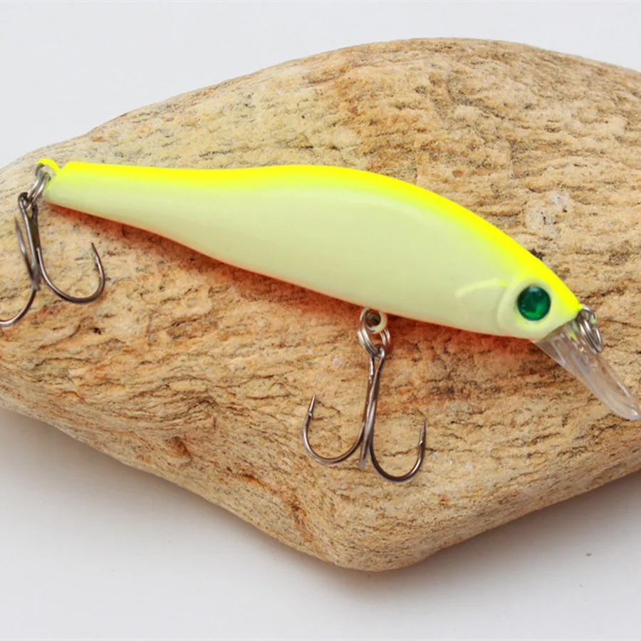 9CM/12G 3D Eyes Fishing Floating Laser Minnow Plastic Baits Leurre