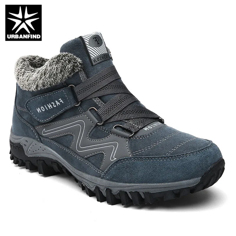 

2019 36-46 Safety Shoes Plush Warm Winter Men Boots Anti-skidding Winter Boots Men Big Size High Quality