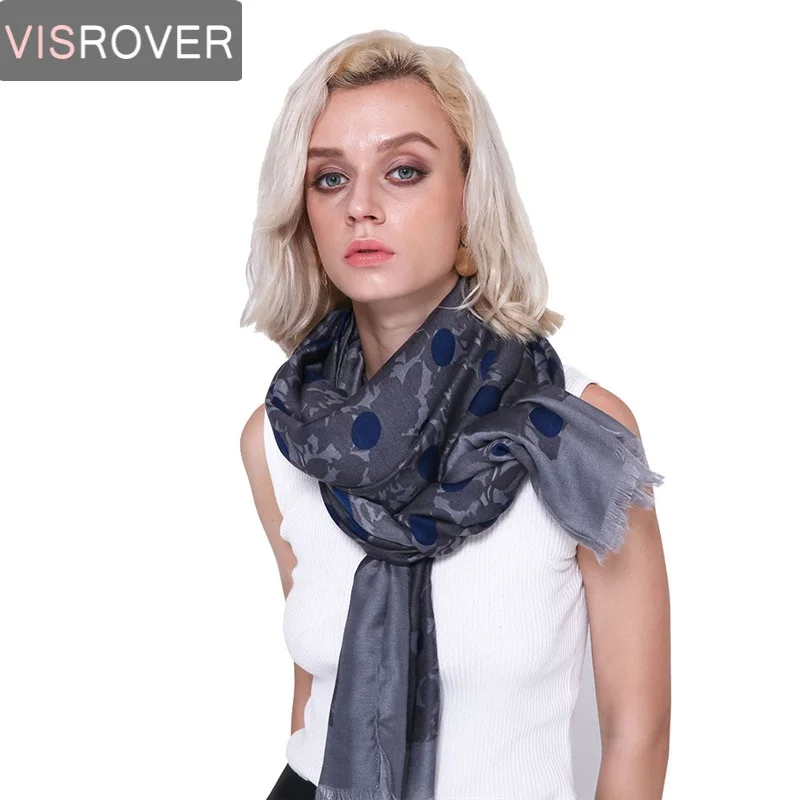 VISROVER 2018 Женский Бренд Viscosa модный шарф в горошек с принтом мягкий пашминовый