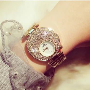 

Brand Watch Women Gold Rhinestone Fashion Design Wristwatch Ladies Fashion Watch Women Luxury Casual Quartz Watch reloj muje