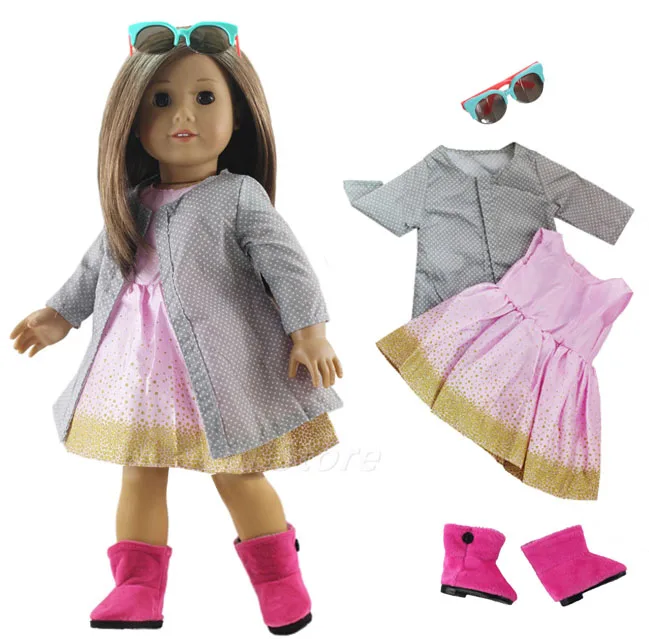 1 комплект Одежда для кукол наряд Одежда Обувь для 18 дюймов американская кукла много стилей на выбор A20