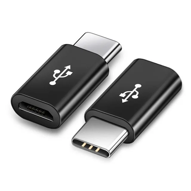1 шт. USB-C type-C к Micro USB зарядное устройство P9 Plus Honor 8 Xiaomi Futural Digital Высокое качество - Цвет: Black