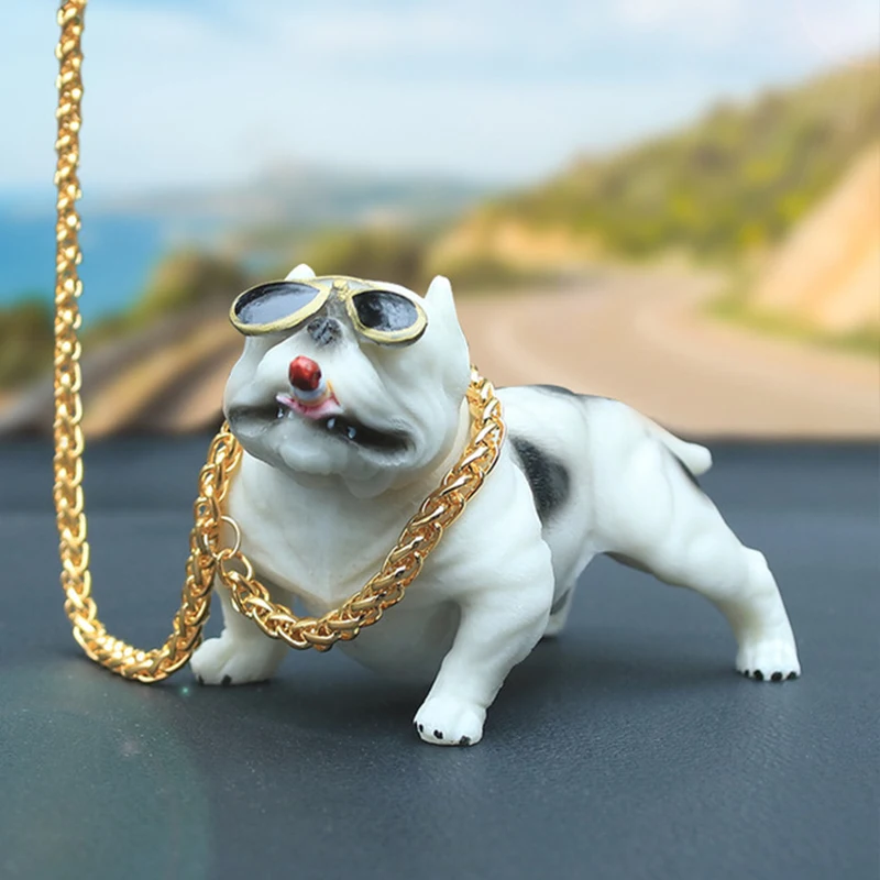 

Car Decoration Creative High Grade Car Interior Fashion Simulation Dog Doll American bully Interior Accessories Ornaments