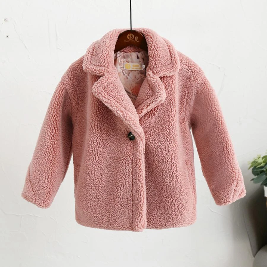 baby pink teddy jacket