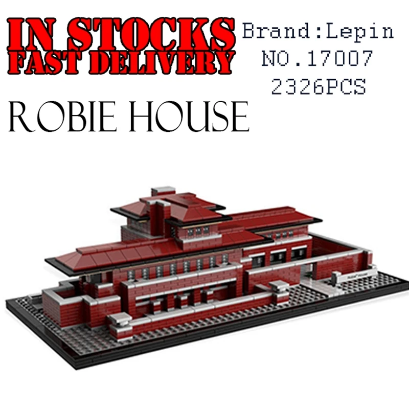

LEPIN 17007 2326Pcs Genuine Architecture Series The Robie House Set Educational Building Blocks Bricks Toys Model 21010