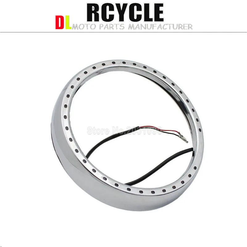 7 &quotхромированные СВЕТОДИОДНЫЕ фары для Harley Touring Road King Electra Glide|chrome harley|headlight trim ring