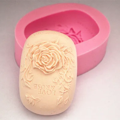 

love rose DIY 3D silicone soap molds fondant cake chocolate molds for the kitchen cake decorating FM289