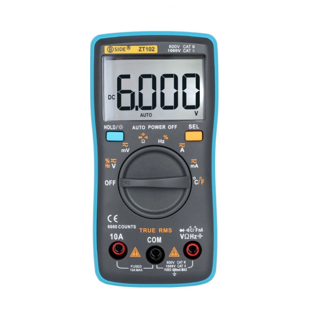 ZT102-Digital-Multimeter-True-RMS-Auto-Range-Multimetro-Voltmeter-Ammeter-Capacitance-Temperature-Ohm-HZ-NCV-Tester