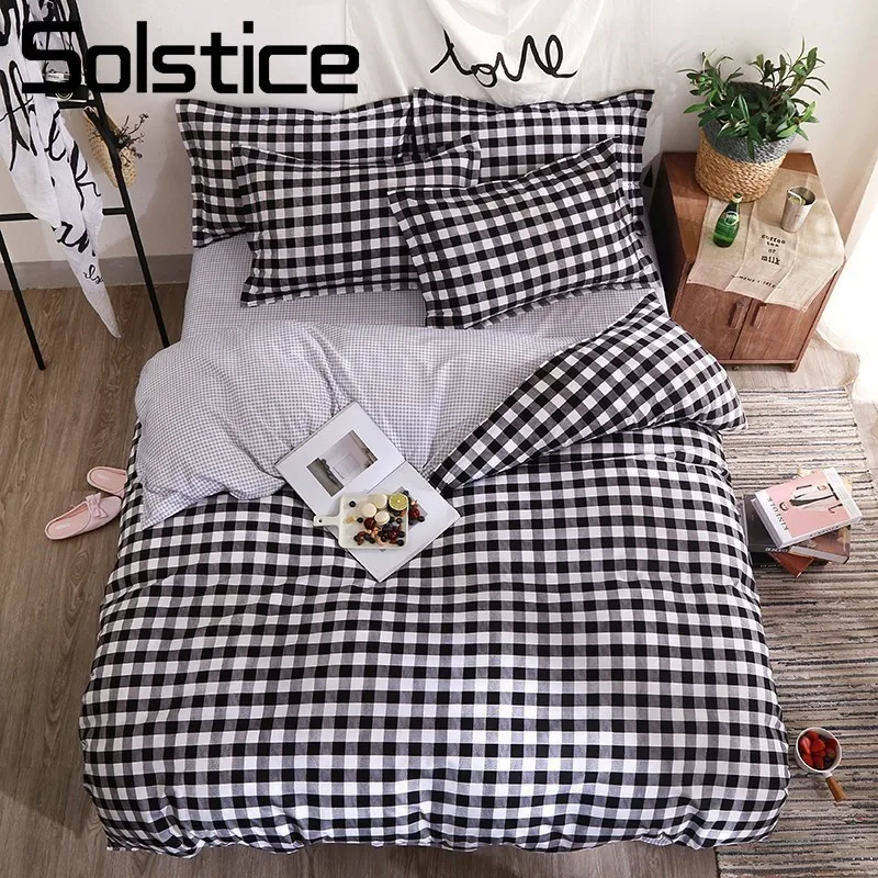 Постельное Белье Белое В Клетку Купить