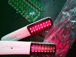 2019 новый анти лазер для выпадения волос микро-ток Радио Частота фотонная светодиодная машина расческа против облысения красный