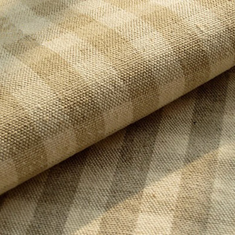 

Linen Cotton Fabric Canvas Handmade DIY Sewing Pillow Sofa Fabric Plaid Printed Coarse Cloth