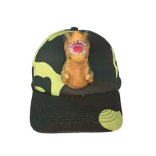 Рождественская Новогодняя шапка с хлопковым козырьком, 3D дизайн динозавра, колпак, летняя Рыболовная Шапка, Детская уличная походная шапка для мальчиков и девочек