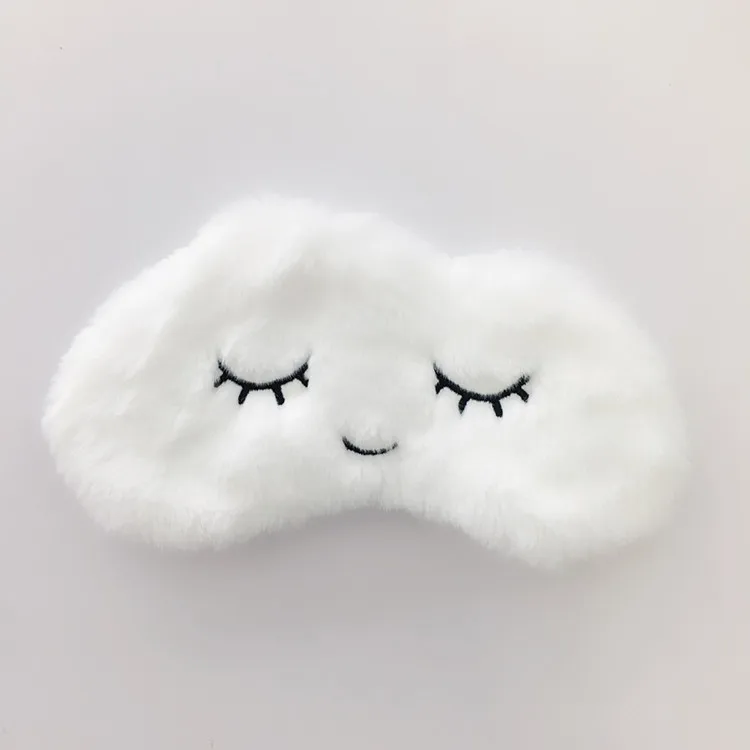 

Soft Eye Masks Blindfold Super soft plush Cartoon cloud eye mask cute eyelashes sleep shade Eyepatch Sleeping Aid Eye Patch Gift