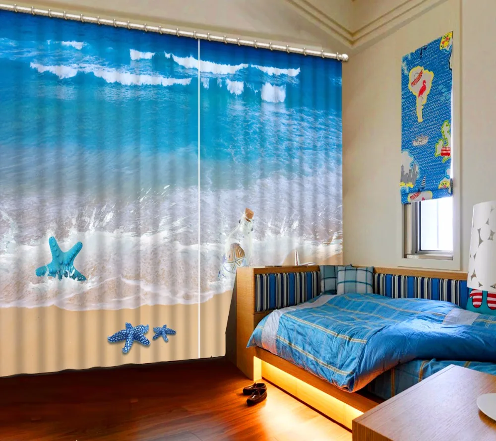 Cool Home Textile Window Curtains For Living Room Beach Shell Sheer Cool Home Textile Window Curtains For Living Room Beach Shell Sheer Modern Printing Curtain Kitchen In From Garden On