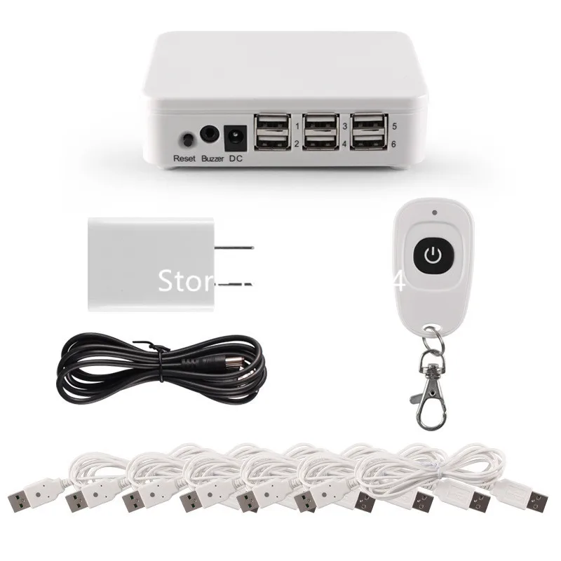 2 шт/комплект 6 порт пульт дистанционного управления для USB кабеля охранная сигнализация для ноутбука