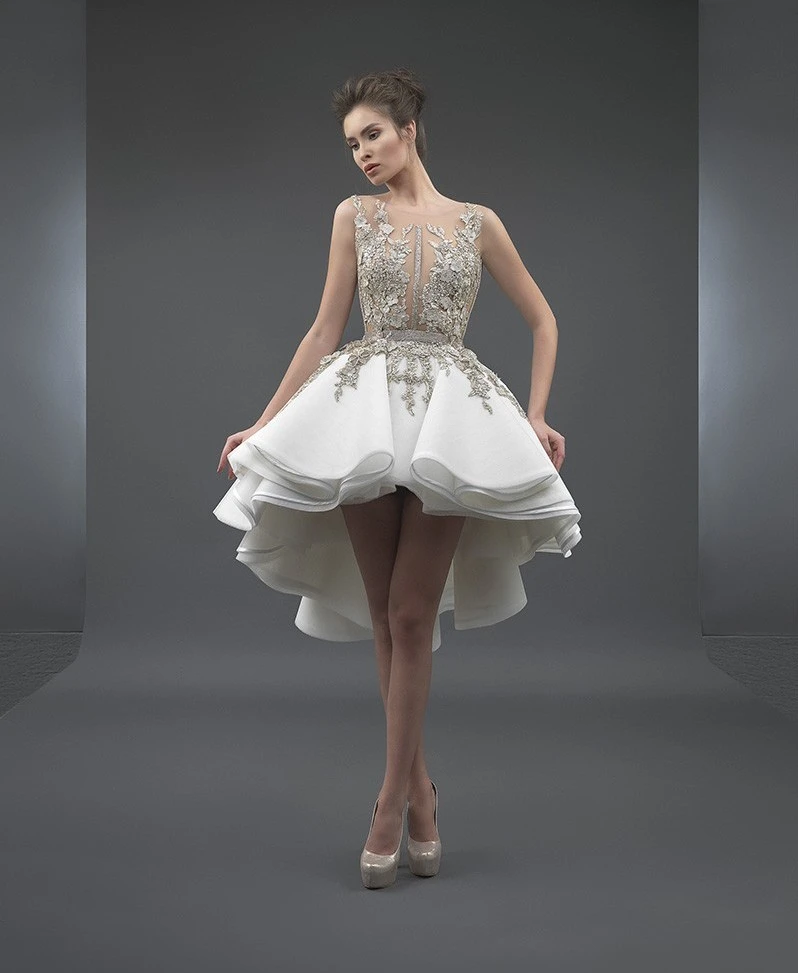 White Elegant Cocktail Dresses A-line ...