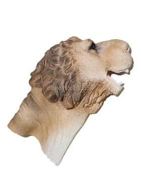 

Funny Halloween Animal Fancy Dress Latex Cute Zootopia Lion Hand Puppet for Adult and Kids