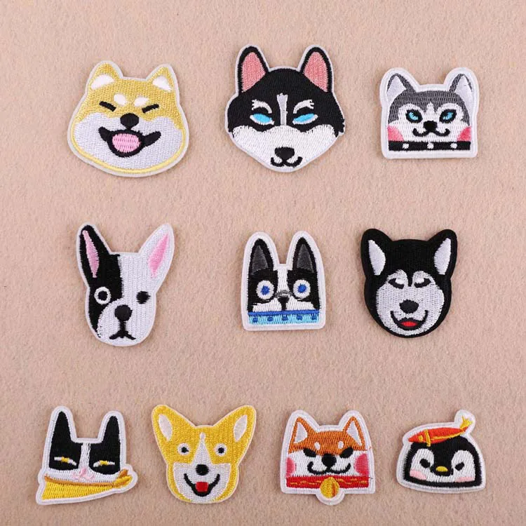 

1Pcs Dog Embroidery Patch Heat Transfers Iron On Sew On Patches for DIY Clothes T-shirt Cloth Sticker Decorative Appliques 47299