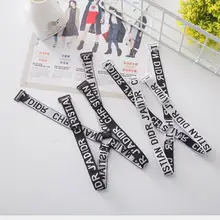 Черный и белый Английский алфавит кружевной бюстгальтер нижнее белье с лямкой вокруг шеи крест наплечный ремень