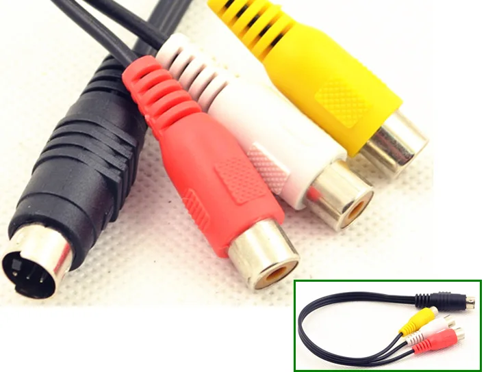S Video 4 контактный до 3 RCA RGB компонентный кабель адаптер 0 м|cable adapter|adapter cablergb cable adapter
