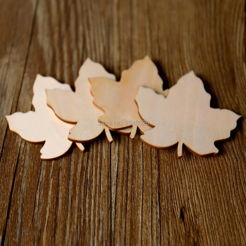 

Laser cut Fall Maple Leaf Wooden Autumn Shapes Decoration tag