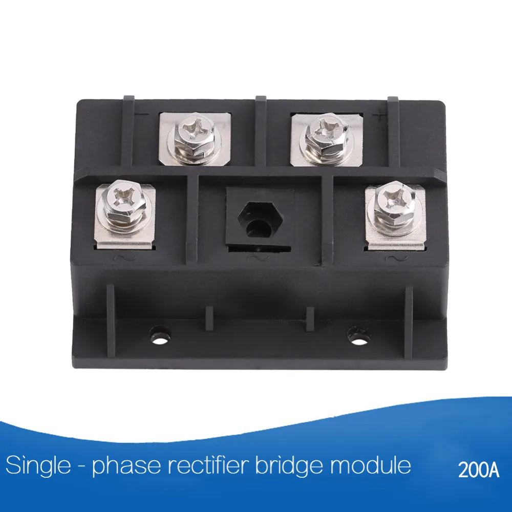 

1pc 200A 1600V High Power Single Phase Diode Rectifier Bridge Module 4 Terminals