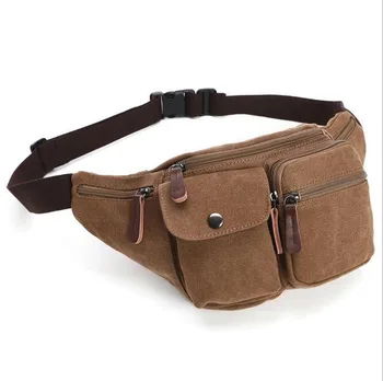 

082017 yesetn bag men casual canvas waist bag