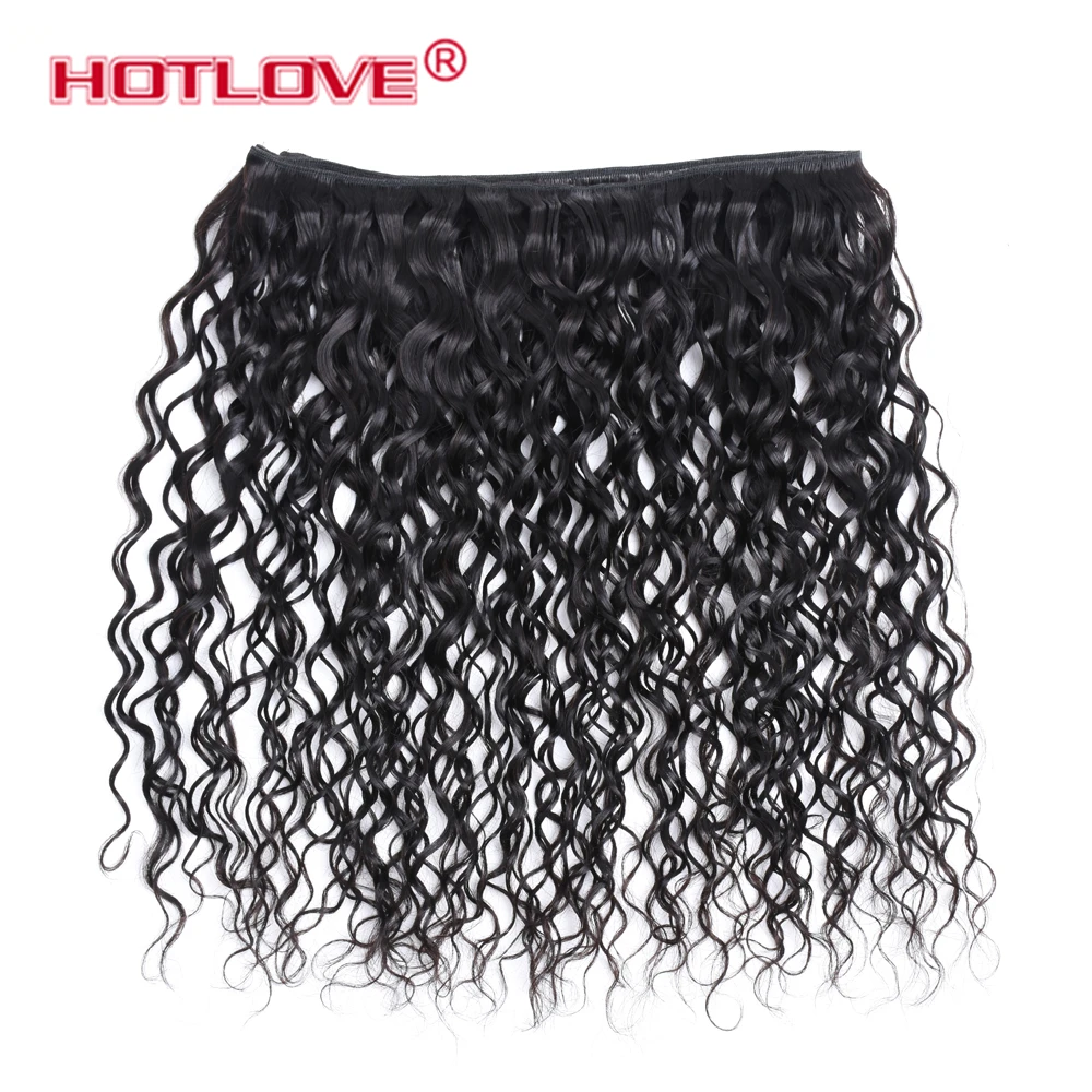 Hotlove Human Hair Water Wave Bundles With Lace Frontal Closure Indian Hair 3 Bundles Deal With 13x4 Closure Non Remy Hair Hotlove Human Hair Water Wave Bundles With Lace Frontal Closure Indian Hair 3 Bundles Deal With 13x4 Closure Non Remy Hair