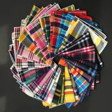 Men Colorful Tartan Plaid Floral Paisley Stripe Cotton Pocket Square BWTHZ0010