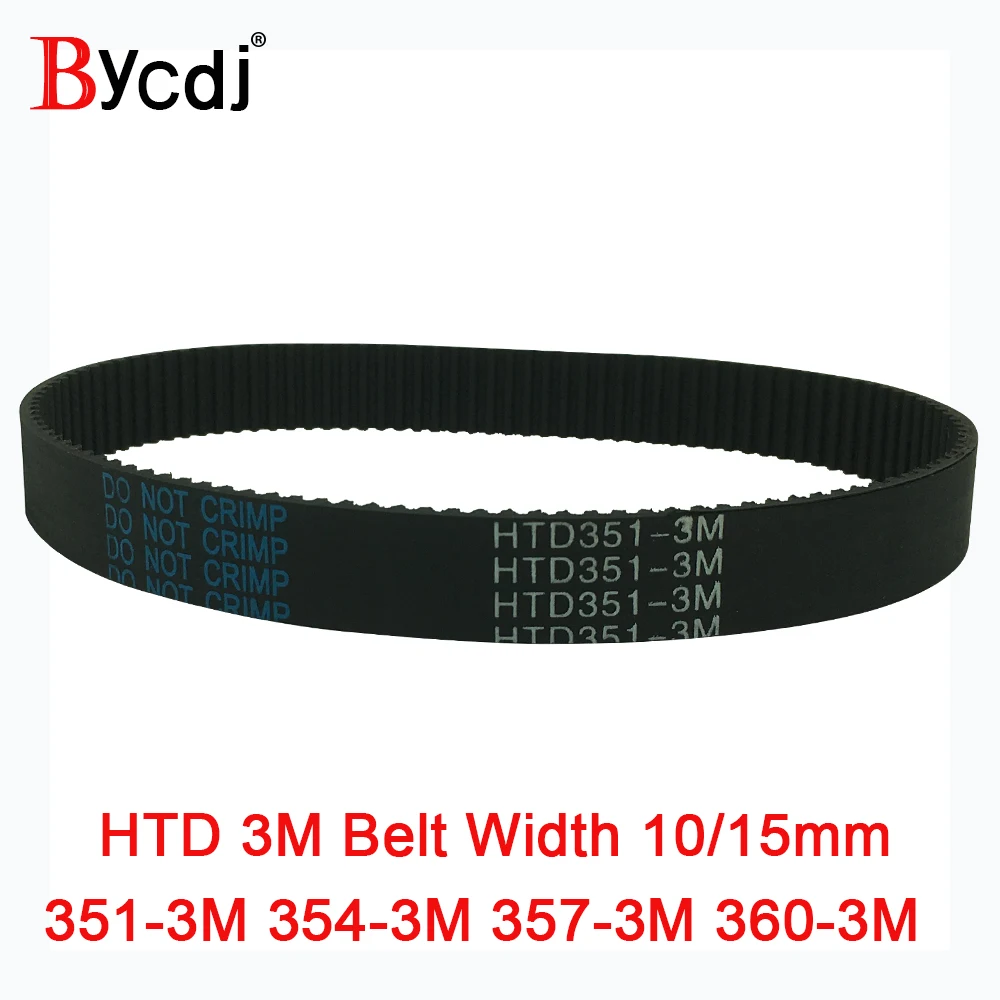 buy Arc HTD 3M Timing belt C=351 354 357 360 width 10 15mm Teeth117 118 119 120 HTD3M synchronous pulle351 3M 354 3M 357 3M 360 3M