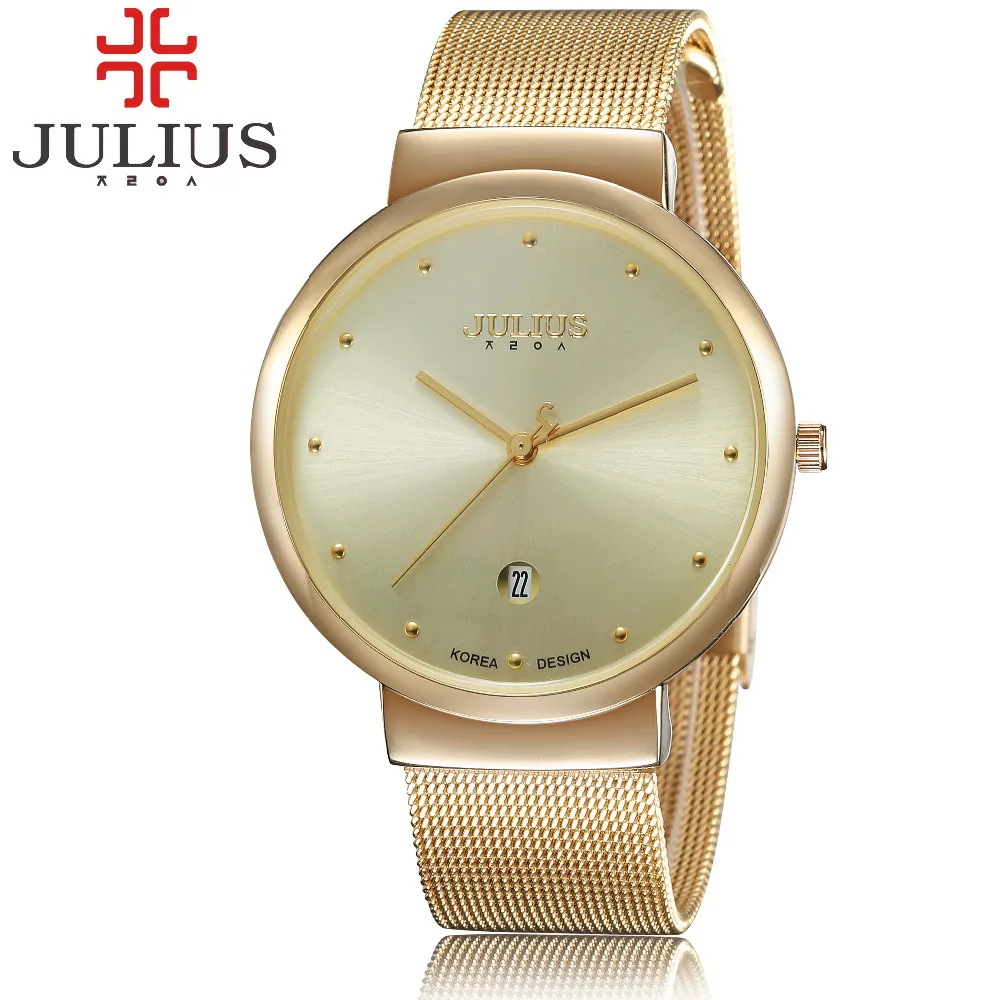 Prix pour 2017 chaud de luxe julius marque montres hommes femmes quartz-montre relogios acier maille sangle montre-bracelet mince cadran horloge relogio montre Prix pour 2017 chaud de luxe julius marque montres hommes femmes quartz-montre relogios acier maille sangle montre-bracelet mince cadran horloge relogio montre