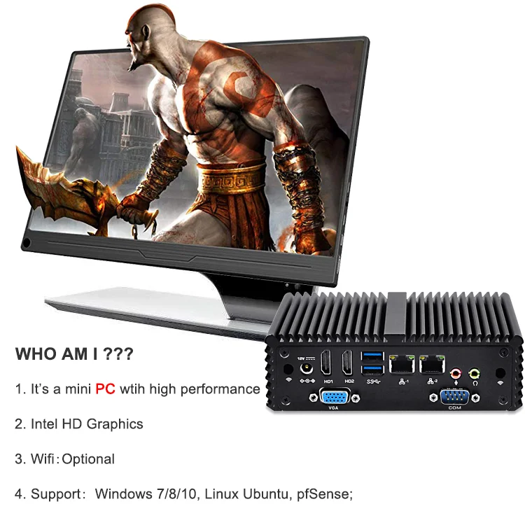 2 x Realtek RTL8111E гигабитная LAN высокая конфигурация J3160 четырехъядерный ПК Встроенный ПК Мини ПК