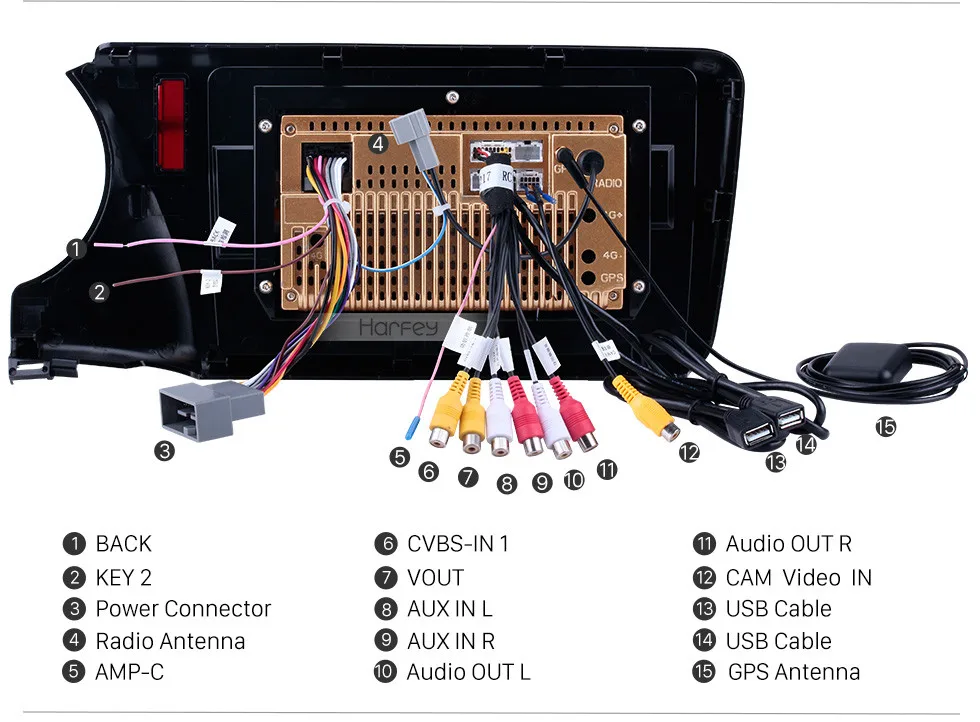 Best Harfey  10.1" Android 8.1 Car Head Unit Radio Player GPS Navigation For HONDA CITY RHD 2014 2015 2016 2017 with Bluetooth wifi 22
