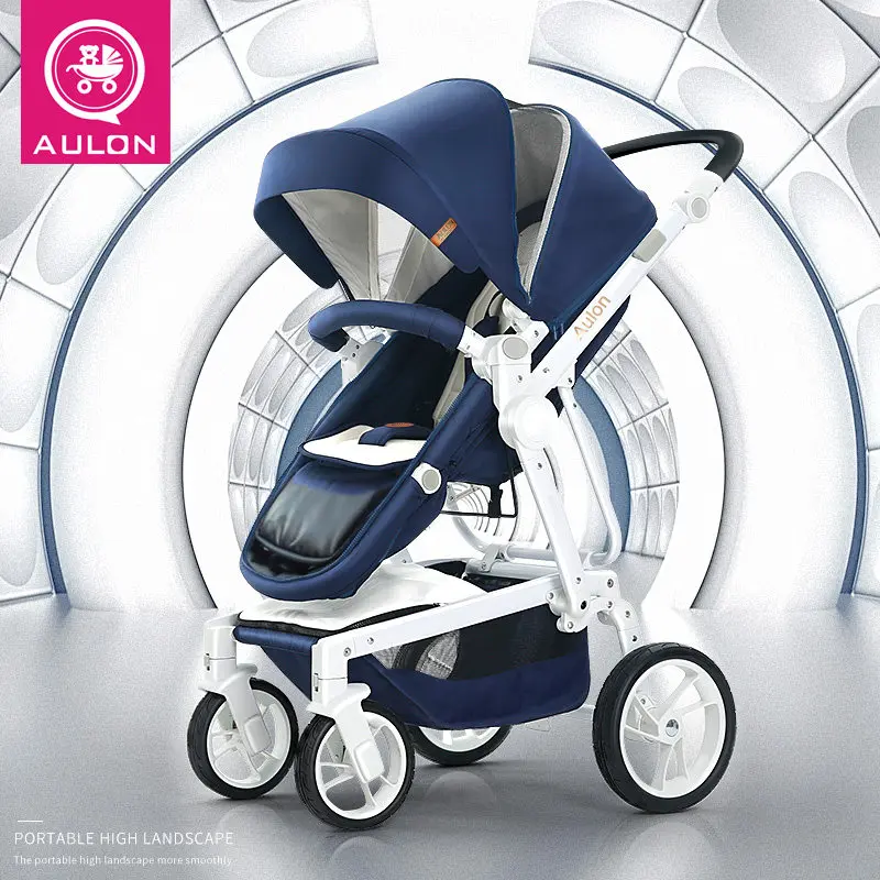 

High Quality Two-way Baby Stroller, Aluminum Alloy Frame, Folding, High Clearance, Light, Portable Pram,Can Sit and Lie down
