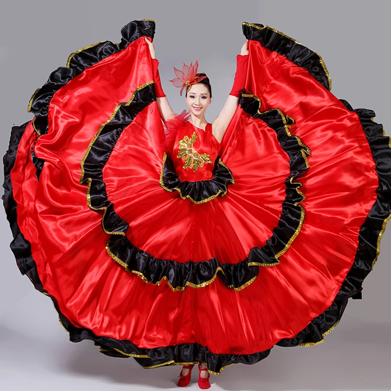 Gonna Flamenco spagnolo Senorita Flamenco ballerino Costume Costume brasile  danza Costume Gypsy Ro Flamenco vestito S-XXXL DL2891
