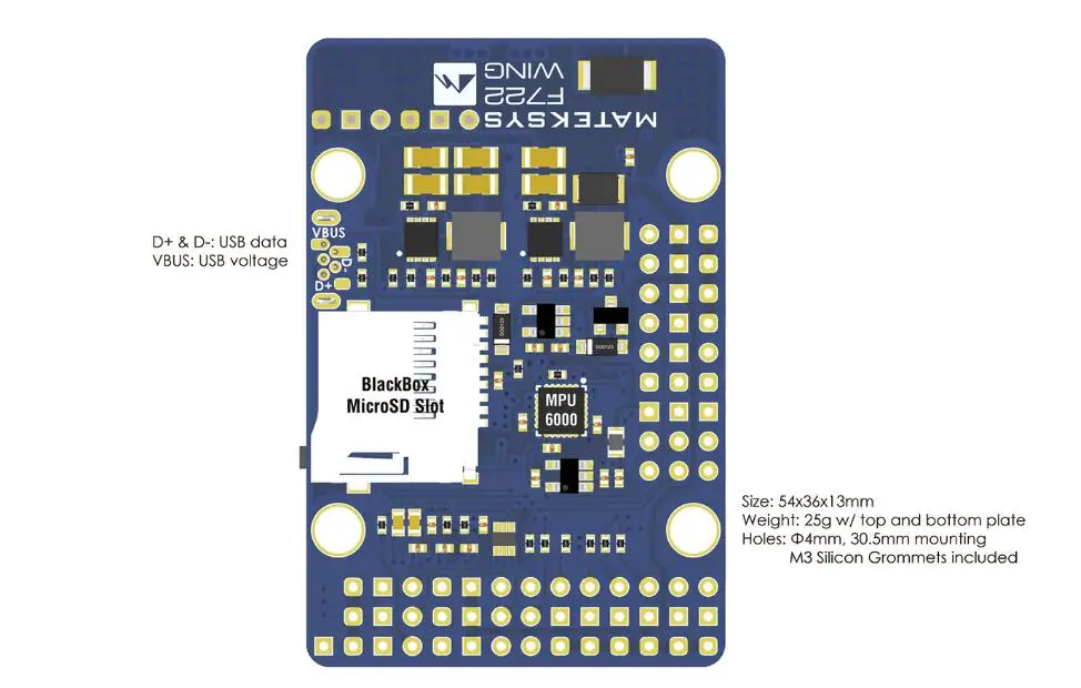 matek F722-wing flight controller (8)