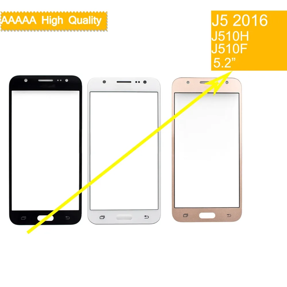 Touch Экран для Samsung Galaxy J5 j510 J510F J510FN J510M J510H SM-J510F Сенсорный экран стекло передней панели объектива Внешний ЖК-дисплей