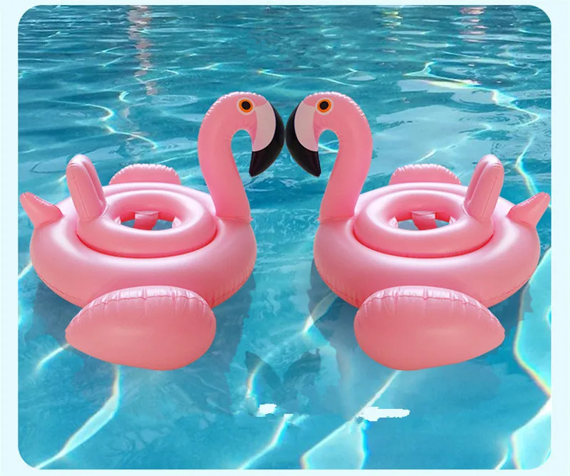 

2019 Summer Must-have Outdoor Swimming Pool baby Seat Float Inflatable Flamingo Swan Pool Float Water Fun Pool Toys For Children