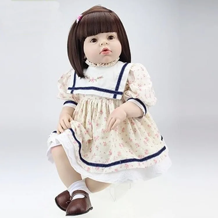 NPK Кукла реборн с мягким настоящим нежным прикосновением 28 дюйм(ов) Реалистичная кукла реборн для малышей Мягкая силиконовая виниловая