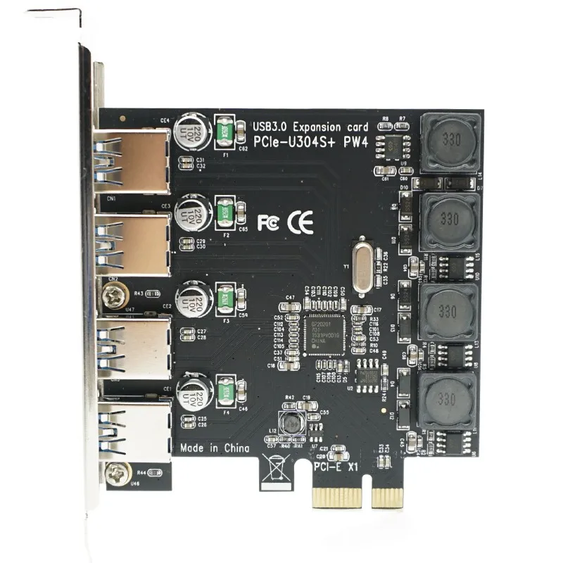 PCI Express 4 USB 3,0 Card PCI-e к внешним 4-Порты и разъёмы USB3.0 конвертер NEC D720201 pcie никакой внешний Питание