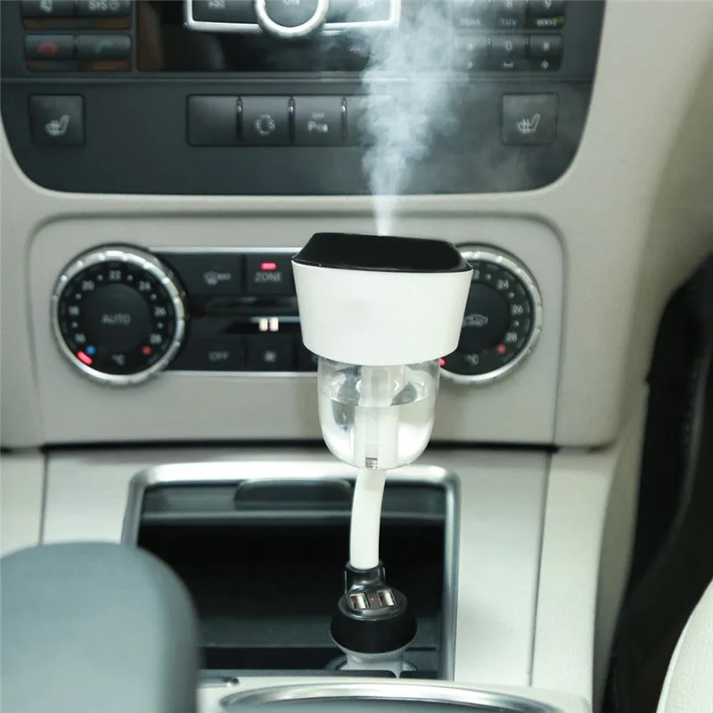 Автомобильный увлажнитель воздуха с 2 портами USB Автомобильное зарядное устройство Автомобильный Очиститель и освежитель воздуха распылитель ароматических масел ароматерапия ороситель увлажнитель