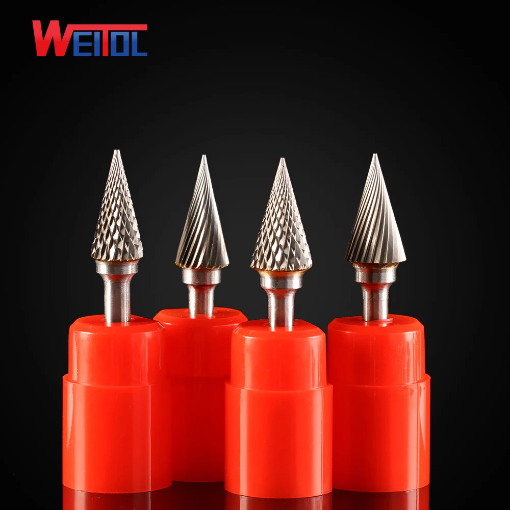 

Weitol 1pcs 1/4 inch 6mm M type carbide rotary files carbide burrs cutter bits metal grinding tools engraving tools