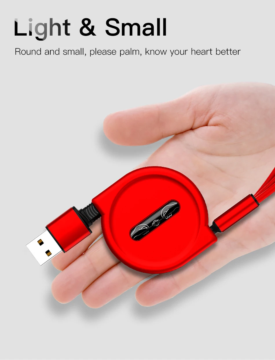 !ACCEZZ 3 in 1 Retractable USB Cable 3A Fast Charging For iPhone XS MAX Micro USB Type C For Samsung Xiaomi Huawei Mobile Phone (4)
