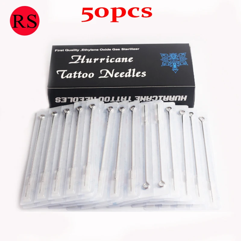 

50pcs RS Tattoo Needles Round Shader Agujas Microblading Naalden Permanent Makeup Needles Disposable Needle For Tattoo Machine