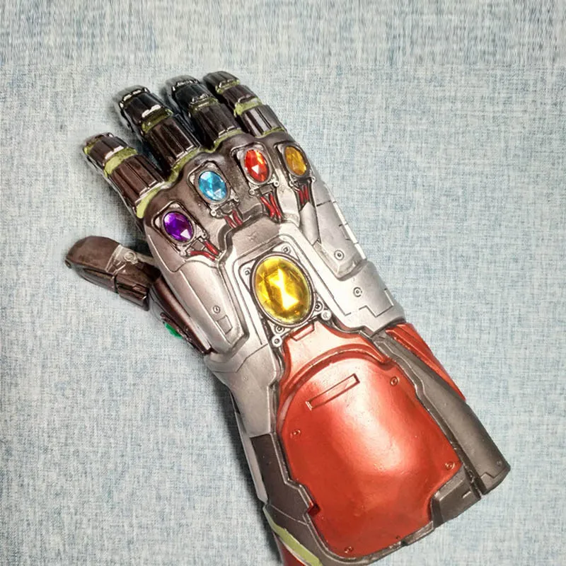 Мстители 4 Endgame Thanos латексные перчатки светодиодный Железный человек