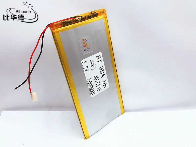 Li-po 3,7 V, 5000 mAH, 3075145(полимерный литий-ионный аккумулятор) литий-ионный аккумулятор для планшетных ПК, gps, mp3, mp4, сотовый телефон, динамик